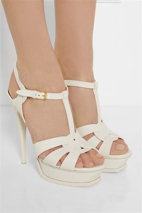 ysl tribute sandal white